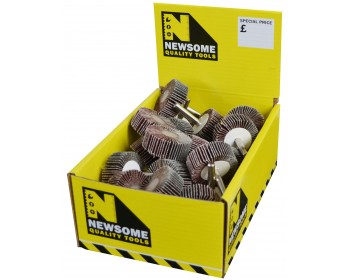 Box of 40mm x 15mm Miniature Aluminium Oxide Flap Wheels